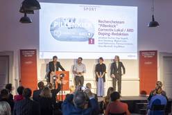 Wigbert Löer, Jörg Mebus, Patricia Corniciuc, Arne Steinberg (Rechercheteam Pillenkick)